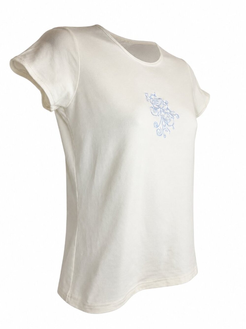 Nike Dri-FIT Top Women’s soze S white Blue Embroidered Short Sleeve - Picture 3 of 15